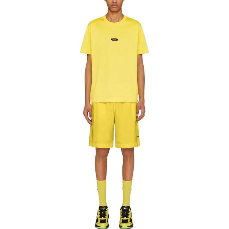 Lookbook 纪梵希 SS23 黄色标志短袖圆领T恤 BM716R3YCN-700
