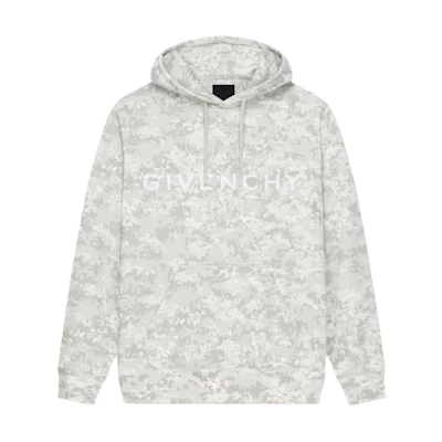 Givenchy SS23 All-Over Letter Printed Pullover Sweatshirt Grey () BMJ0HD3YBD-058