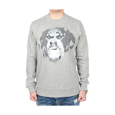 Givenchy SS23 Animal Print Crewneck Pullover Sweatshirt Grey Men’s 16S7318653-051