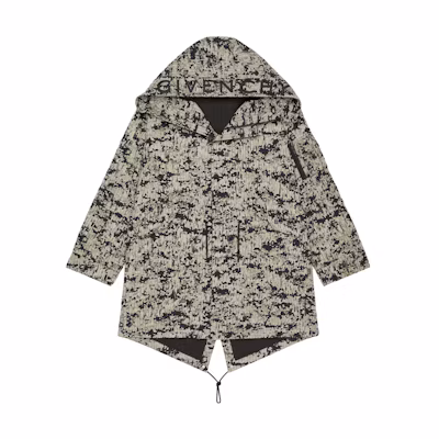 Givenchy SS23 Beige Fishtail Print Hooded Casual Jacket BM011X1YCJ-255