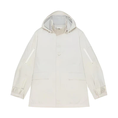 Givenchy SS23 Beige Solid Color Zip-Up Hoodie Jacket Men BM010Q14PU-150