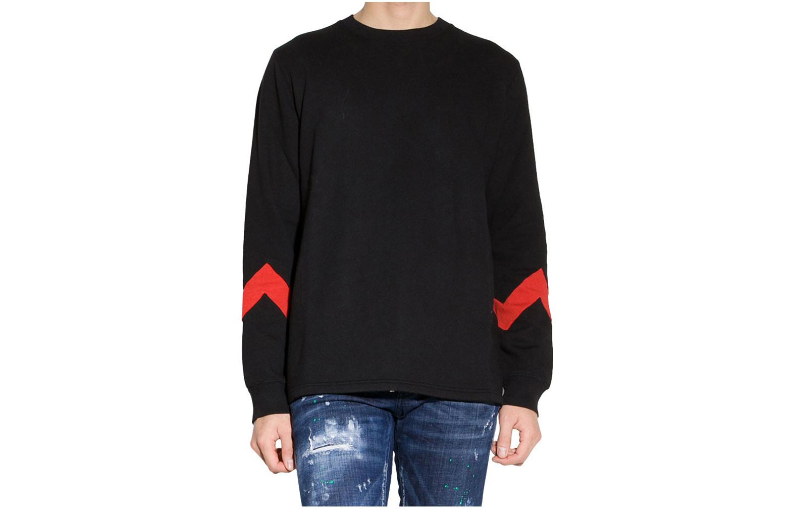 Givenchy SS23 Black Colorblock Crewneck Pullover Sweatshirt 17W7239640-001