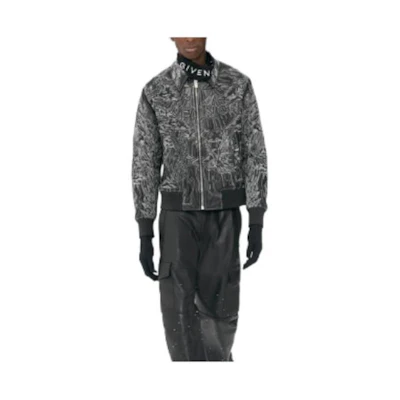 Givenchy SS23 Black Letter Print Collar Jacket GM2022111702