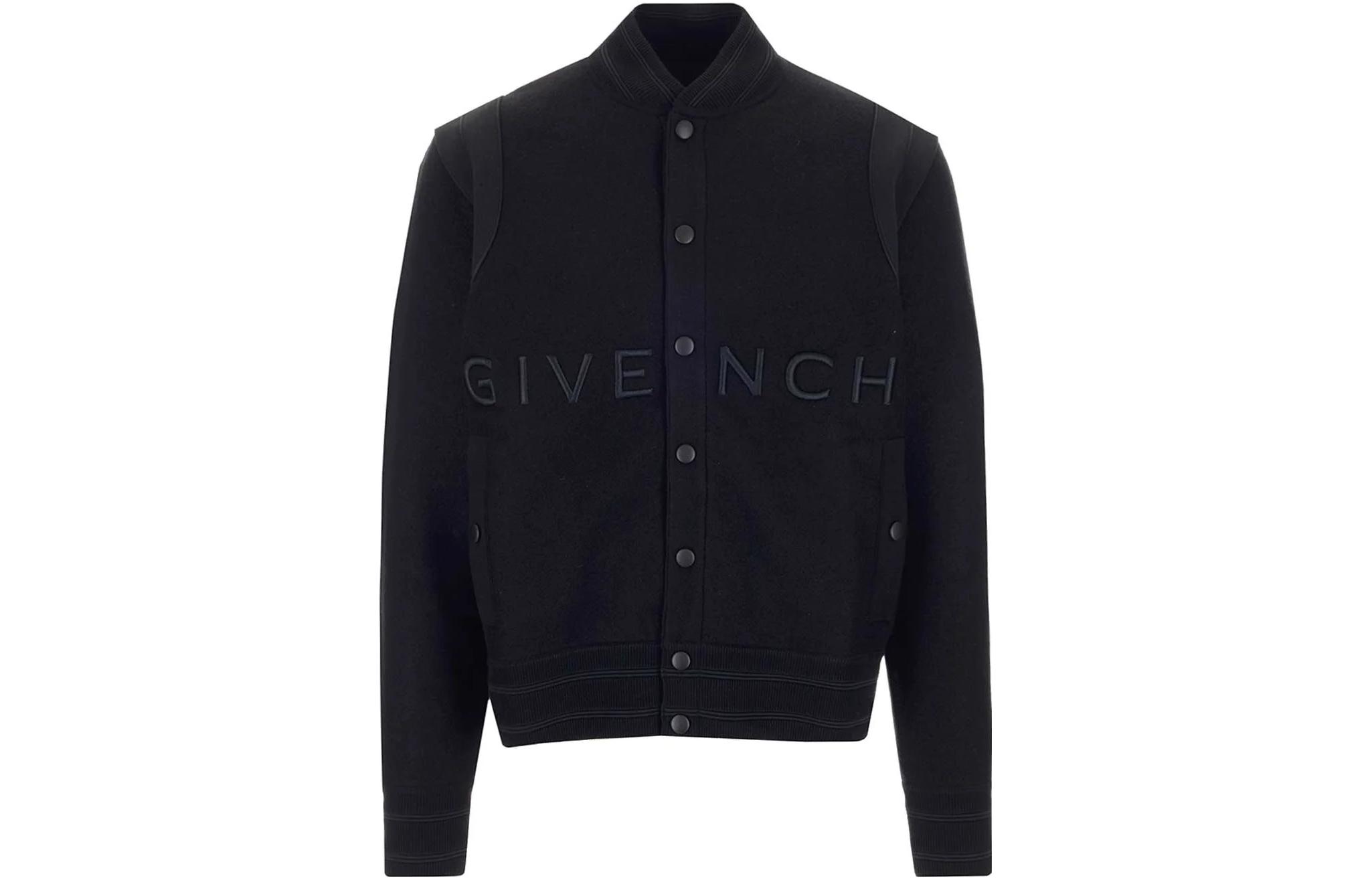 Order Givenchy SS23 黑色刺繡Logo飛行夾克 長袖外套 BM00R64Y82-001