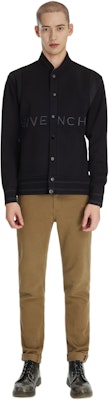 Givenchy SS23 Black Logo Embroidered Bomber Jacket Long Sleeve BM00R64Y82-001 Shop Givenchy SS23 Black Logo Embroidered Bomber Jacket Long Sleeve BM00R64Y82-001