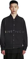 Sizing Givenchy SS23 Black Logo Embroidered Bomber Jacket Long Sleeve BM00R64Y82-001