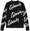 Order GIVENCHY SS23 Black Mohair Crewneck Sweater with Alphabet Print BM90M24YDH-004