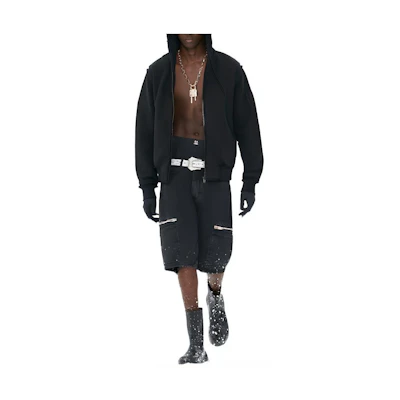 Givenchy SS23 Black Solid Logo Print Hoodie Fashion GM2022111703