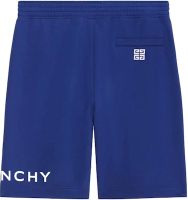 Givenchy SS23 Blue Letter Print Elastic Waist Loose Fit Casual Shorts Men BM51863YAC-426 Lookbook Givenchy SS23 Blue Letter Print Elastic Waist Loose Fit Casual Shorts Men BM51863YAC-426