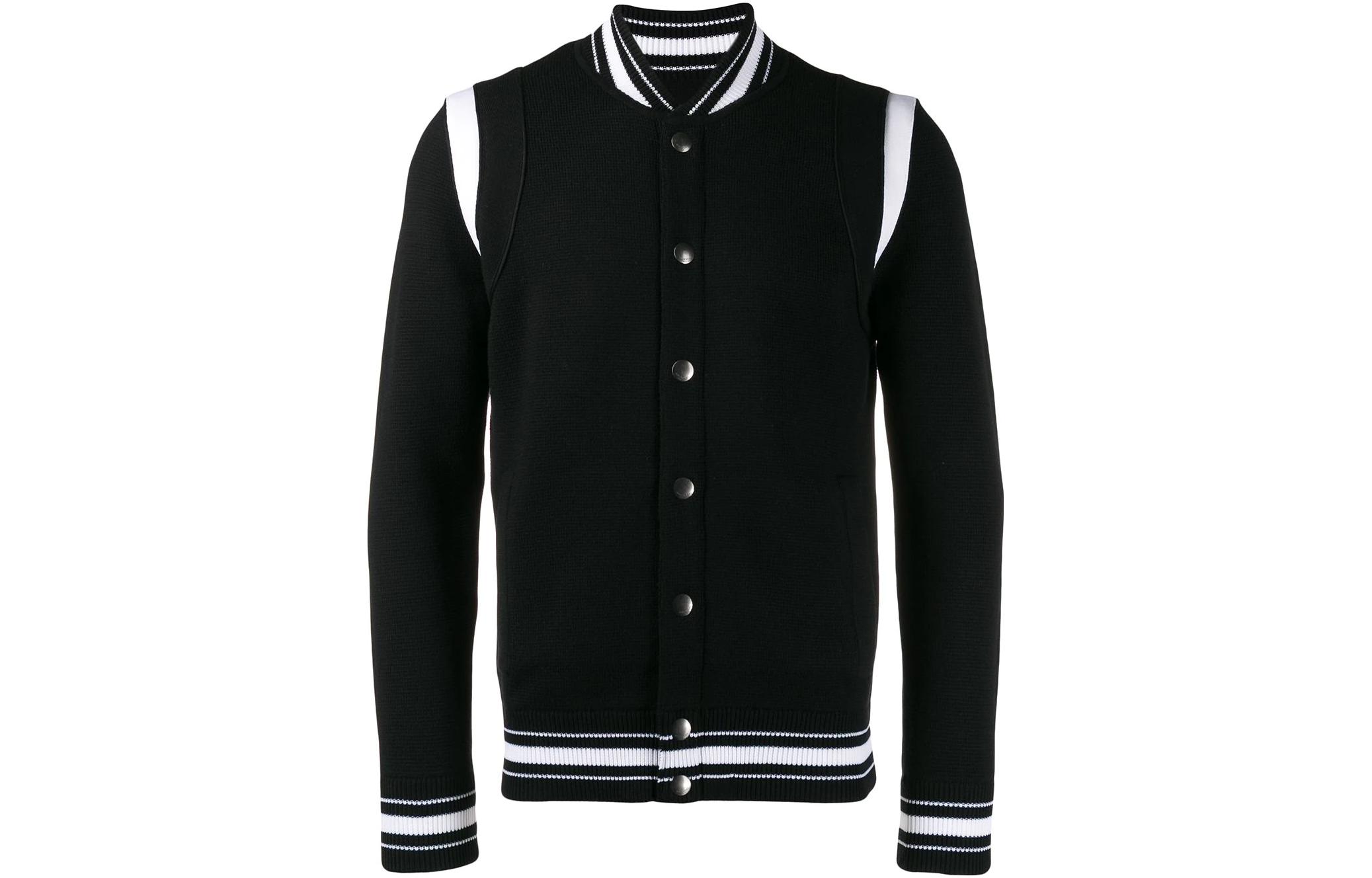 Givenchy SS23 Colorblock Pilot Jacket for Men - Black BM008P4Y1L-001