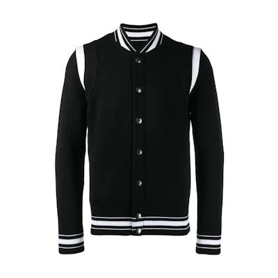 Givenchy SS23 Colorblock Pilot Jacket for Men - Black BM008P4Y1L-001
