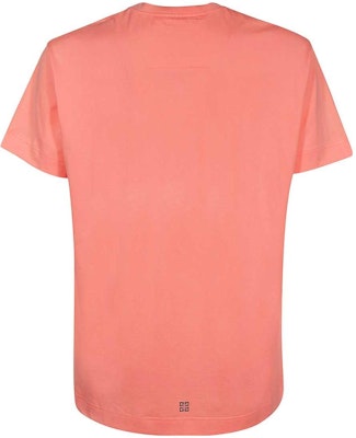 Givenchy SS23 Coral Pink Logo Print Crewneck T-Shirt BM716N3YAA-685 Lookbook Givenchy SS23 Coral Pink Logo Print Crewneck T-Shirt BM716N3YAA-685