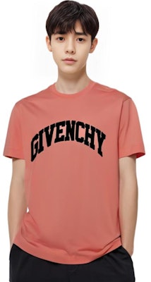Givenchy SS23 Coral Pink Logo Print Crewneck T-Shirt BM716N3YAA-685 Shop Givenchy SS23 Coral Pink Logo Print Crewneck T-Shirt BM716N3YAA-685