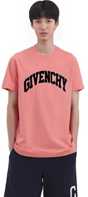 Givenchy SS23 Coral Pink Logo Print Crewneck T-Shirt BM716N3YAA-685 Purchase Givenchy SS23 Coral Pink Logo Print Crewneck T-Shirt BM716N3YAA-685