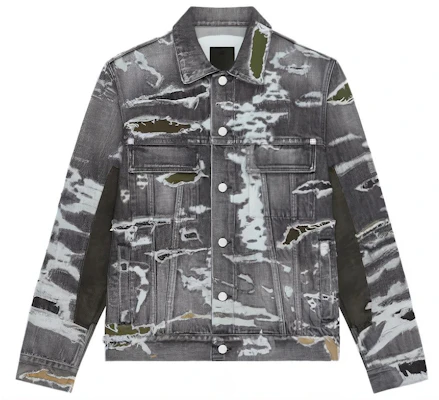 Givenchy SS23 Distressed Button-Up Denim Jacket Grey Long Sleeve BM00RW5Y1B-001 Buy Givenchy SS23 Distressed Button-Up Denim Jacket Grey Long Sleeve BM00RW5Y1B-001