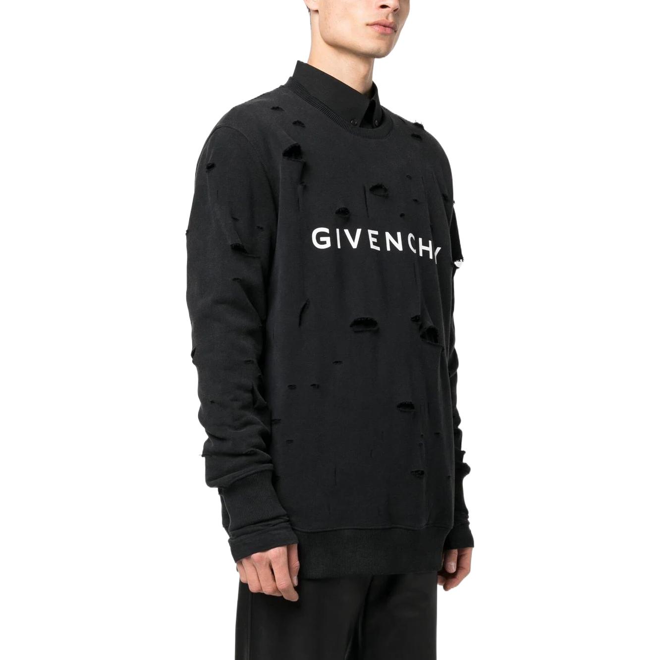 Purchase Sudadera Negra con Logo Distressed de GIVENCHY SS23. BMJ0KE3Y9W-011