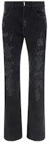 GIVENCHY SS23 Distressed Mid-Waist Button Straight Jeans Men Black. BM50UY50NY-001 GIVENCHY SS23 Distressed Mid-Waist Button Straight Jeans Men Black. BM50UY50NY-001