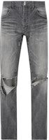 GIVENCHY SS23 Distressed Zipper Straight-Leg Jeans Men’s Dark Grey. BM518L5Y4H-001 GIVENCHY SS23 Distressed Zipper Straight-Leg Jeans Men’s Dark Grey. BM518L5Y4H-001