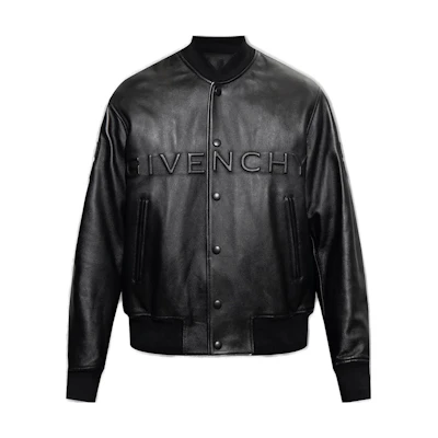 Givenchy SS23 Embossed Logo Solid Color Long-Sleeve Jacket Men BM013761DX-001