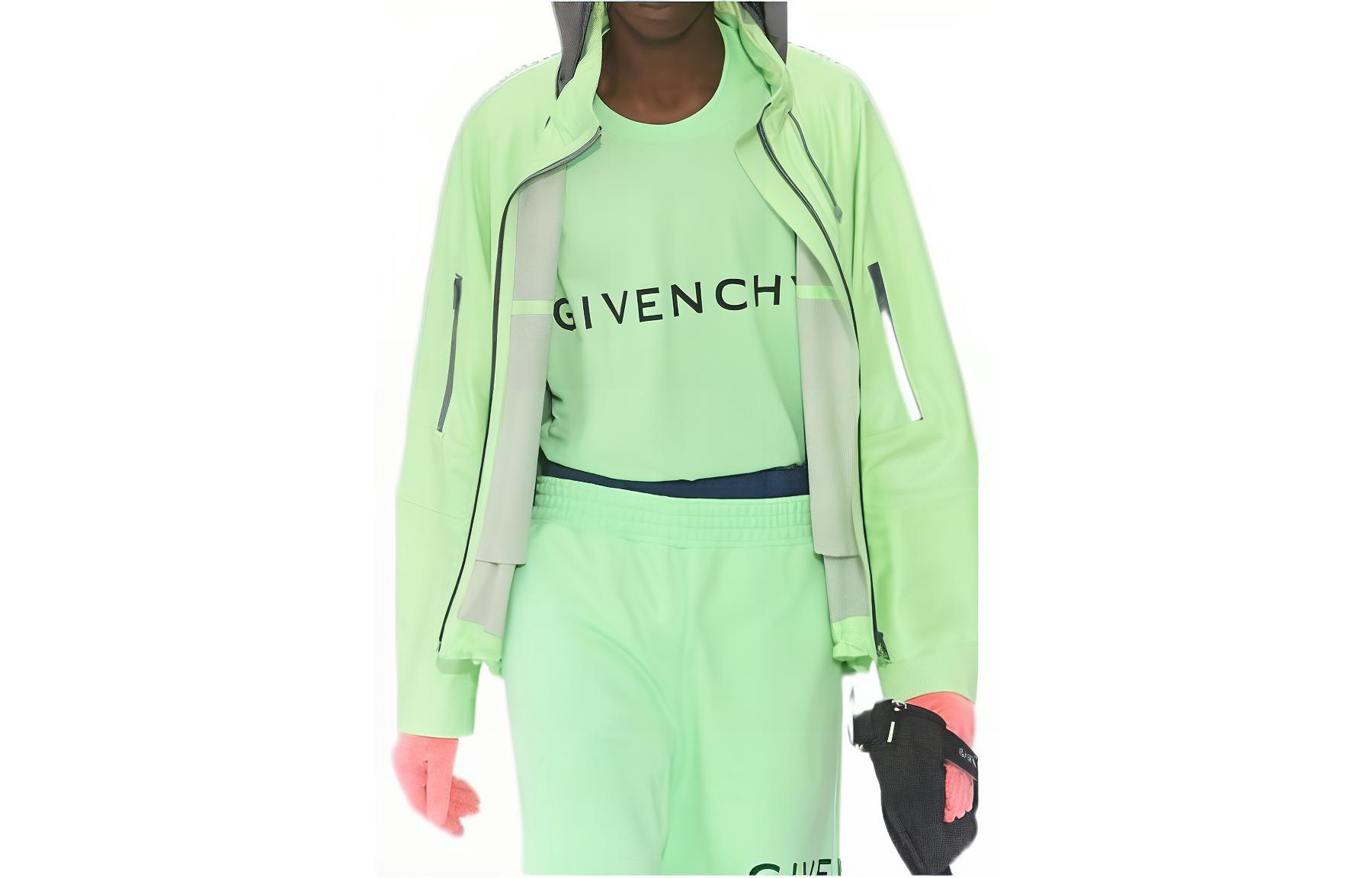 Givenchy SS23 Fluorescent Green Zip Hoodie Jacket GM2022111715
