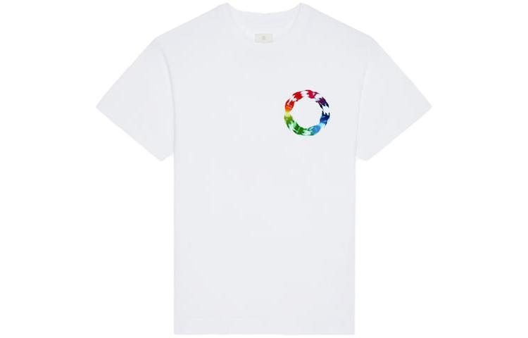 GIVENCHY SS23 Graphic Print Crewneck Casual Short Sleeve T-Shirt White BM716G3YFR-100