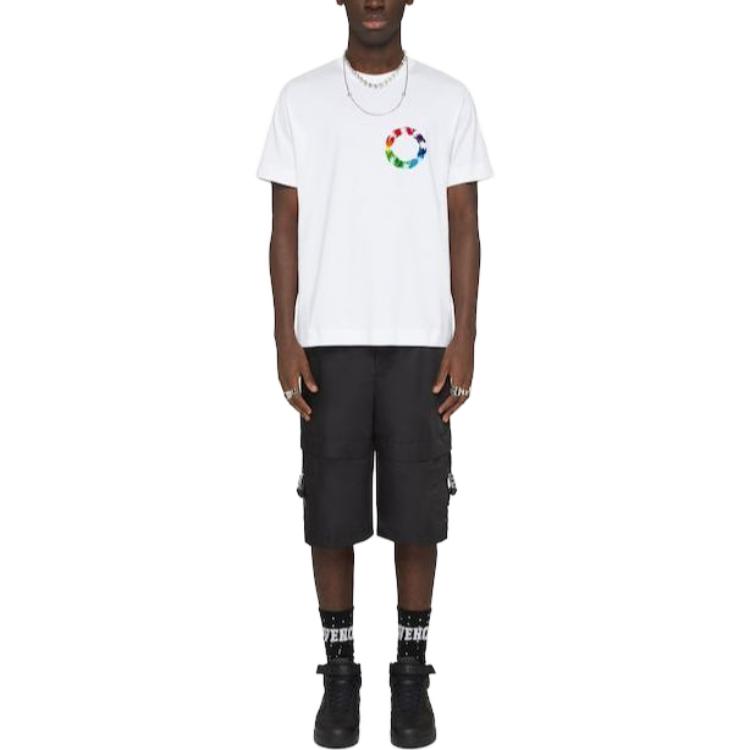 Lookbook 纪梵希 SS23 图案印花圆领白色短袖休闲T恤 BM716G3YFR-100