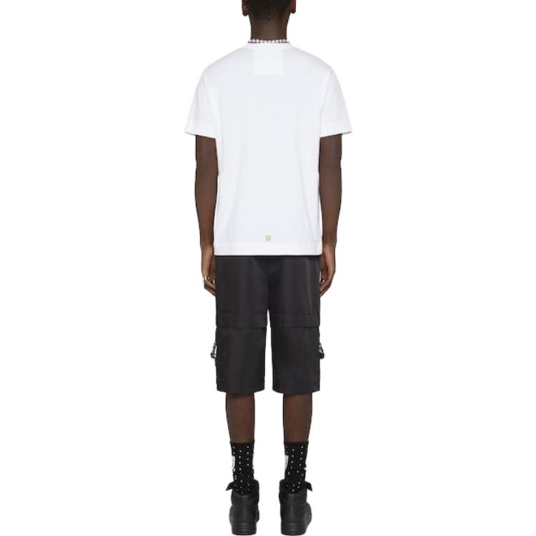 Shop 纪梵希 SS23 图案印花圆领白色短袖休闲T恤 BM716G3YFR-100