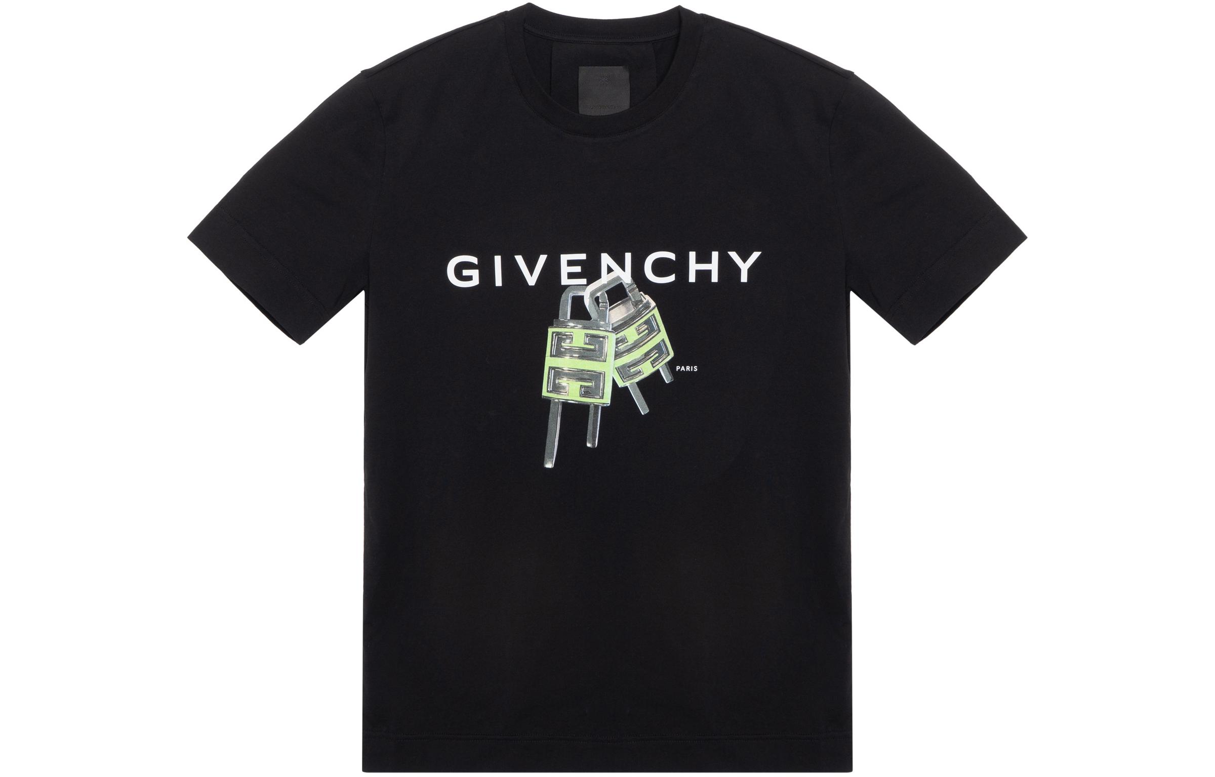 Givenchy SS23 Graphic Print Crewneck Short Sleeve T-Shirt Black . BM716G3YBC-001