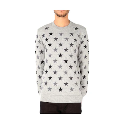Givenchy SS23 Grey Star Pattern Crewneck Sweatshirt 16F7224653-051