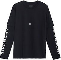 Givenchy SS23 Letter Print Crewneck Long Sleeve T-Shirt Black BM71G53YAM-001 Givenchy SS23 Letter Print Crewneck Long Sleeve T-Shirt Black BM71G53YAM-001