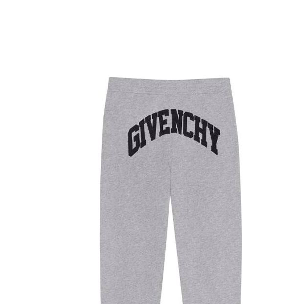 Details for Givenchy SS23 Celana Jogger Pria Light Grey dengan Print Huruf dan Pinggang Elastis. BM519B3YAA055