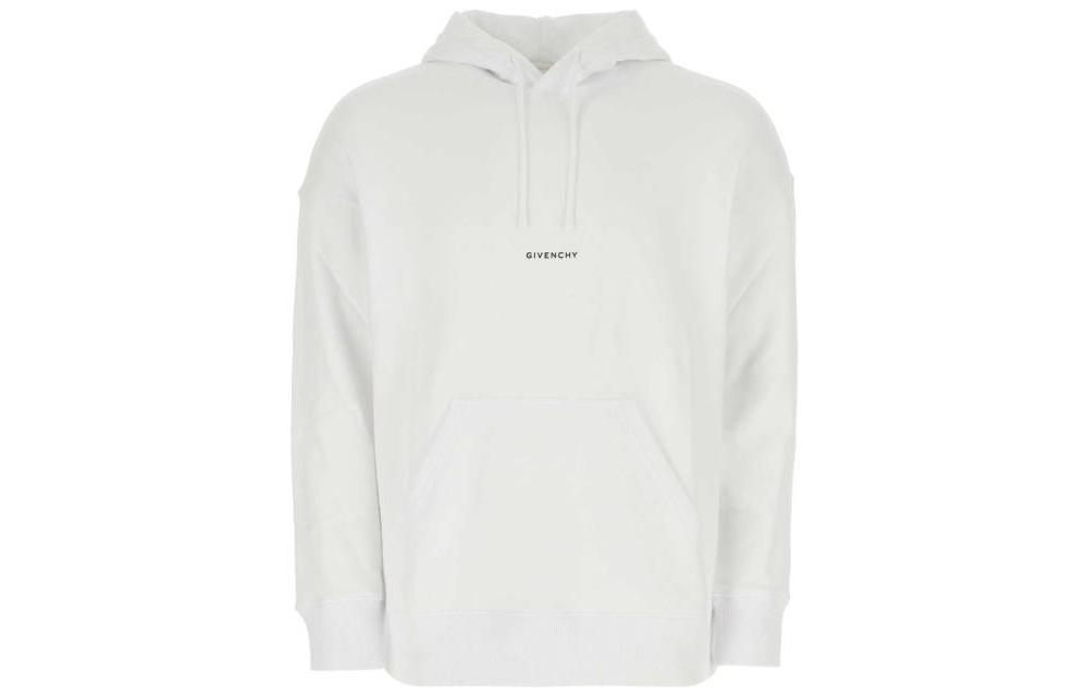 Givenchy SS23 Letter Print Pullover Hoodie White BMJ0HC3Y9Z100