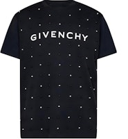GIVENCHY SS23 Letter Print Star Embellished Crewneck T-Shirt Men Black BM716R3Y9Q-011 GIVENCHY SS23 Letter Print Star Embellished Crewneck T-Shirt Men Black BM716R3Y9Q-011