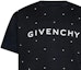 Shop GIVENCHY SS23 字母印花星星裝飾男士黑色圓領T恤 BM716R3Y9Q-011