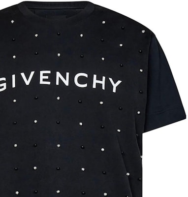 GIVENCHY SS23 字母印花星星裝飾男士黑色圓領T恤 BM716R3Y9Q-011 Sizing GIVENCHY SS23 字母印花星星裝飾男士黑色圓領T恤 BM716R3Y9Q-011