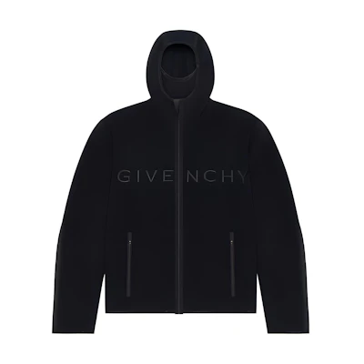 Givenchy SS23 Letter Print Zip-Up Hoodie Jacket Black () BM011Q3Y9Y-001