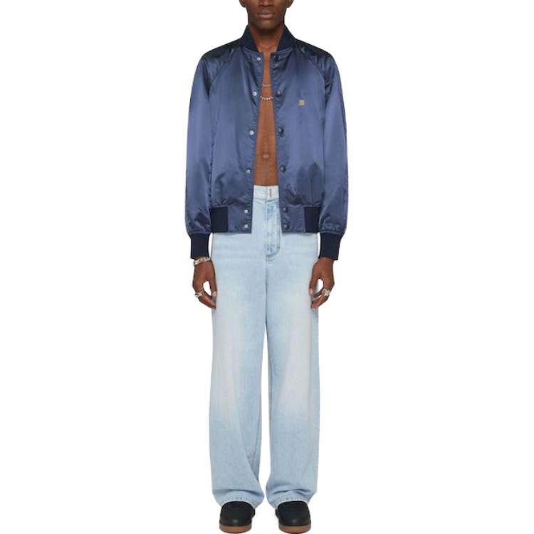 Lookbook Givenchy SS23 Jeans Pria Light Wash Mid-Rise Straight-Leg Biru Muda BM51465Y6R-459