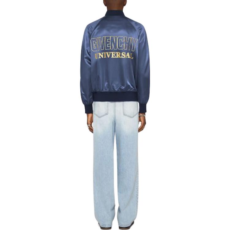 Shop Givenchy SS23 Jeans Pria Light Wash Mid-Rise Straight-Leg Biru Muda BM51465Y6R-459