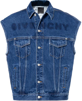 Givenchy SS23 Logo Huruf Pada Denim Vest Biru Unisex. BM01295Y4V-415 Buy Givenchy SS23 Logo Huruf Pada Denim Vest Biru Unisex. BM01295Y4V-415