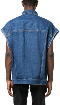 Givenchy SS23 Logo Huruf Pada Denim Vest Biru Unisex. BM01295Y4V-415 Purchase Givenchy SS23 Logo Huruf Pada Denim Vest Biru Unisex. BM01295Y4V-415