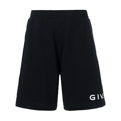 Givenchy SS23 Logo Print Elastic Straight Shorts Black Casual Wear. BM51863YAC-001