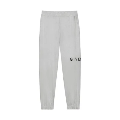 Givenchy SS23 Logo Print Mid-Rise Jogger Knit Pants Men’s Light Grey BM514M3YAC-055