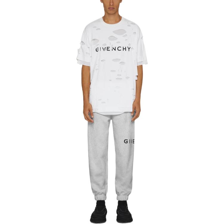 Givenchy SS23 Logo Print Mid-Rise Jogger Knit Pants Men’s Light Grey BM514M3YAC-055 圖 3