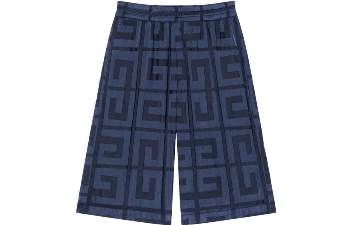 Order ジバンシィ SS23 ロゴプリント リラックスフィット ショーツ ブルー BM51A114UD-410