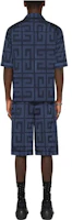 Shop Givenchy SS23 Logo Print Relaxed Fit Shorts Blue BM51A114UD-410