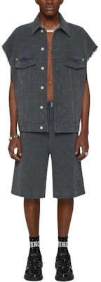 纪梵希SS23标志印花灰色铆钉牛仔背心时尚 BM01295Y6W-025 Lookbook 纪梵希SS23标志印花灰色铆钉牛仔背心时尚 BM01295Y6W-025