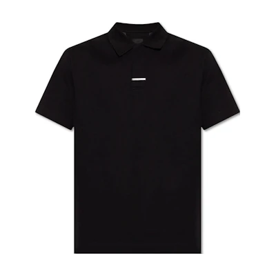 GIVENCHY SS23 Men’s Black Pin Embossed Solid Polo Shirt. BM71H13YE1-001