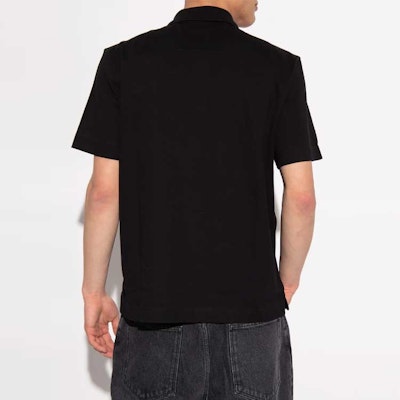 GIVENCHY SS23 Polo Shirt Pria Hitam Embossed Pin Solid. BM71H13YE1-001 Shop GIVENCHY SS23 Polo Shirt Pria Hitam Embossed Pin Solid. BM71H13YE1-001
