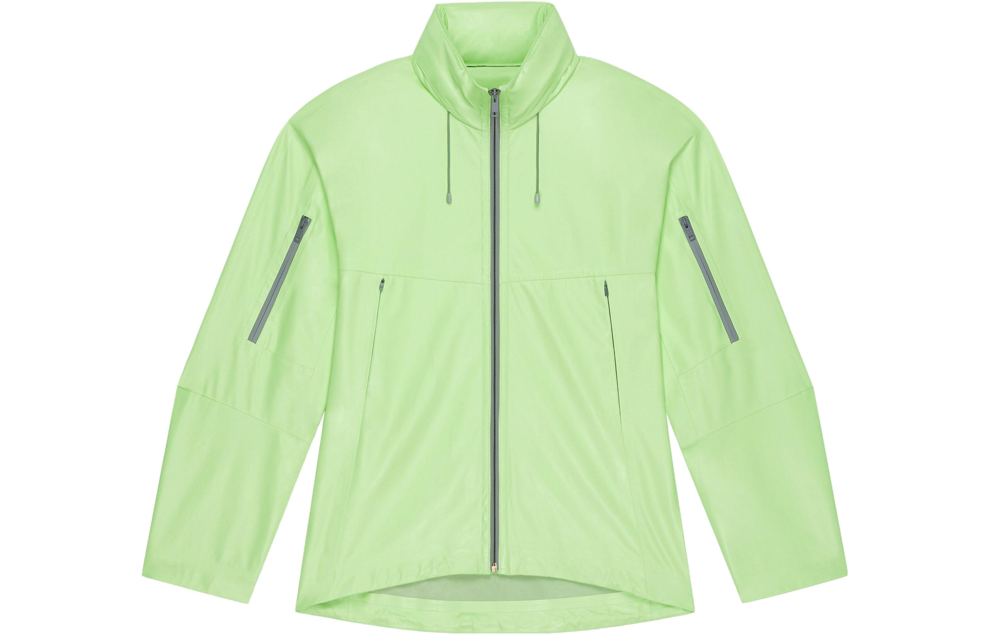 Givenchy SS23 Mint Green Logo Print Zip-Up Hoodie Jacket BM011E6Y1U-326