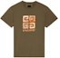 Order Givenchy SS23 Olive Graphic Print Logo T-Shirt Short Sleeve Crewneck. BM716G3YCT-305